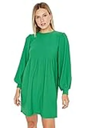 Trendyol Dames Woman Maxi Skater ronde hals geweven stof jurk, , M