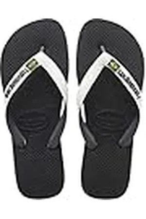 Havaianas Brasil Mix Teenslippers voor kinderen, uniseks, zwart, wit, 33/34 EU