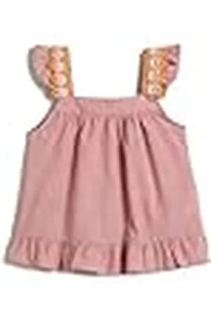 Koton Baybgirls Mouwloze Ruffel en Crocheted Detail Katoenen Blouse, , 6-9 Maanden