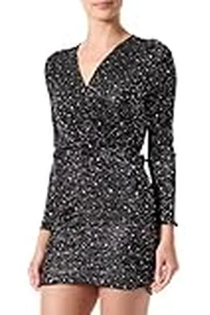 ONLY Wikkeljurk dames, Zwart//Aop:star (Frosted Almond), M