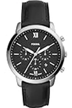 Fossil Neutra chronograaf zwart leerhorloge