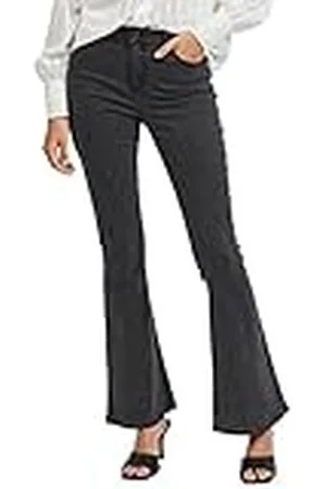 VILA Viekko Rw Flared Su Blk-Noos Jeans voor dames, , (L) W x 32L