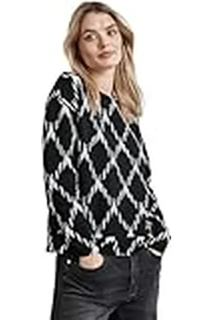 Street one Structuurshirt met ruitpatroon, , 46