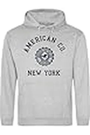 American College Sweatshirt met print, warme kleding, uniseks, kinderen, jongens en meisjes, casual, model ACSCW4 MELL Grey 14 jaar, , 14 ans