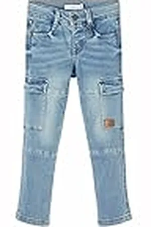 NAME IT Jongens NMMTHEO DNMBCLASS 1457 Cargo Key Pant Jeans, Light Blue Denim, 98, , 98