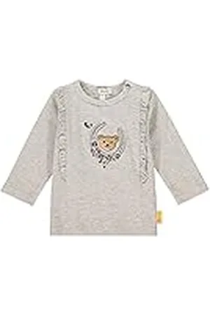 Steiff Baby-meisje met schattige teddybeer applicatie T-shirt lange mouwen, , 50 cm