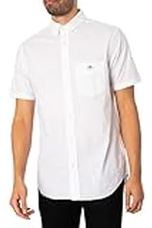 GANT Heren REG POPLIN SS Shirt, , L
