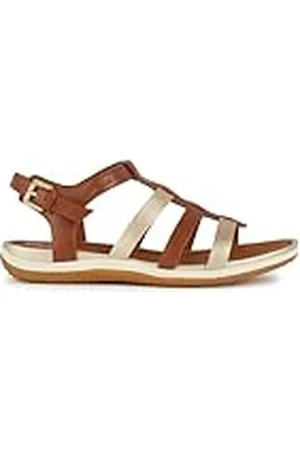Geox Dames D Vega A Sport Sandal, Cognac/LT Gold, 42 EU, , 42 EU