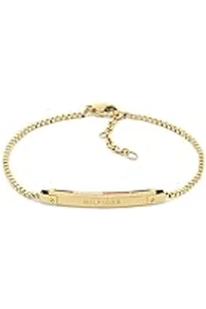 Tommy Hilfiger Sieraden Dames Geel Gouden Ketting Armband met de Iconische Vlag - 2780953, Eén maat, Roestvrij staal, Geen edelsteen