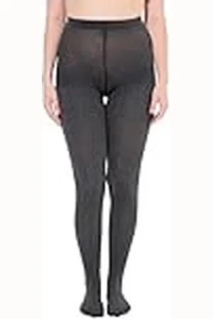 Ulla Popken Gebreide panty voor dames, grote maten, plussize, modieuze vlechtpatroon, warm, , 46-48