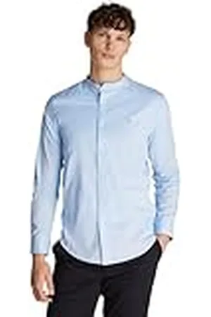 Tommy Hilfiger Heren FLEX POPLIN SOLID MAO RF SHIRT MW0MW39966 L/S Shirt, blauw, XXL, , XXL