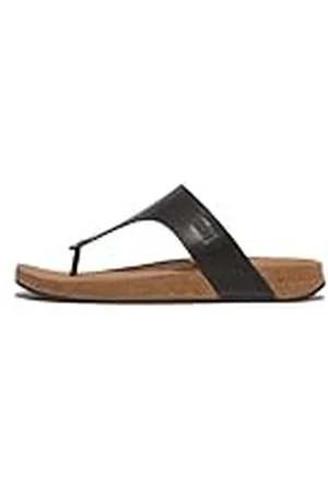FitFlop IQUSHION mannen lederen teen post sandalen, , 10 UK, , 44 EU