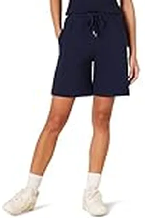 Amazon Fleece bermuda voor dames met hoge taille (verkrijgbaar in grote maten), marineblauw, XX-Large