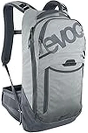 Evoc TRAIL PRO 10l rugzak voor trailrijden & racen, rugzak (lichtgewicht fietsrugzak, LITESHIELD PLUS rugbeschermer, compartiment voor 3l drinkblaas, maat: S/M), steengrijs/koolstofgrijs