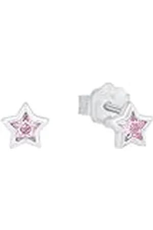 Prinzessin Lillifee Ohrstecker 925 Sterling Silber Mädchen Kinder Ohrschmuck, mit Zirkonia synth., Rosa, Kommt in Schmuck Geschenk Box