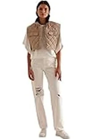 NA-KD Denim jeans met wijde pijpen en hoge taille voor dames, , 34