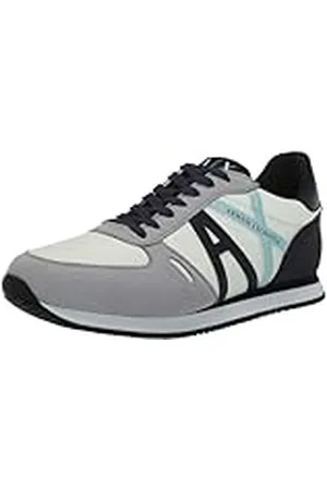Armani Exchange Rio, Essential, Side Logo Sneakers voor heren, Navy+ op. White, 40 EU, , 40 EU