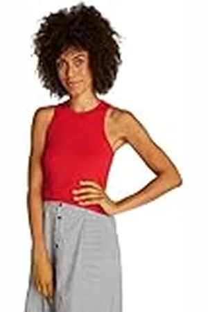 Tommy Hilfiger Dames SLIM 5X2 RIB TANK TOP NS WW0WW38635, Rood, XS, , XS