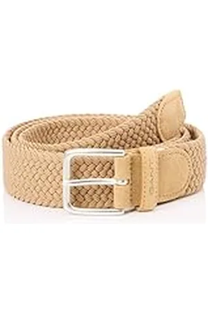 GANT Elastische gevlochten riem voor heren, karamelbeige, eenheidsmaat, , Eén maat