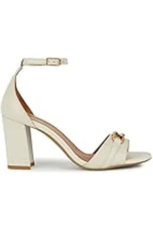 Geox D New ERAKLIA 80 sandalen met hak voor dames, LT zand, 38,5 EU, , 38.5 EU
