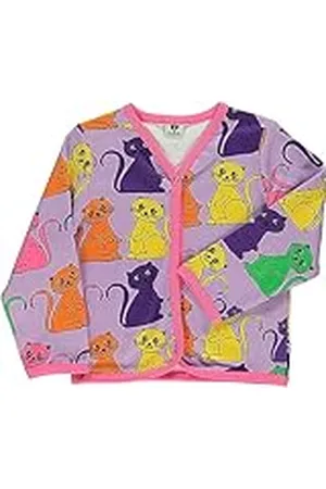 Småfolk Sweat Cardigan, Cat, , 11-12 Jaren