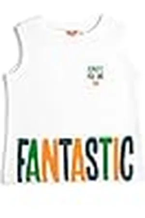 Koton Babyboys Tanktop, ronde hals, mouwloos, bedrukt katoenen shirt, , 3-4 Jaar