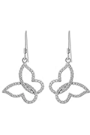 ORPHELIA Damesoorbellen 925 sterling zilver gerhodineerd zirkonia ZO-5265, Sterling zilver, Zirkonia