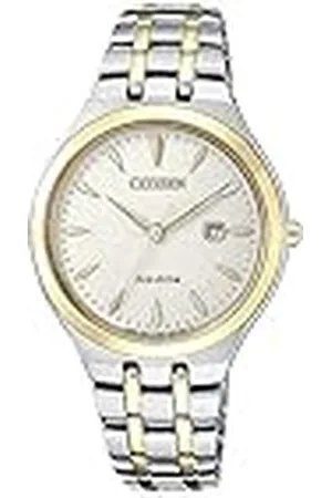 Citizen Analoog dameshorloge op zonne-energie met roestvrij stalen armband EW2494-89B, , Eén maat, armband