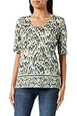Gerry Weber Edition Dames 870068-44040 T-shirt, groen/zwart print, 34, , 34