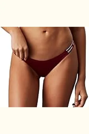 Calvin Klein Dames Gebogen Delta Bikini KW0KW02732 Zwembroek, Paars (Plum Glaze), M, , M