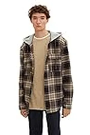 TOM TAILOR Uomini Overshirt met capuchon 1033734, , XS
