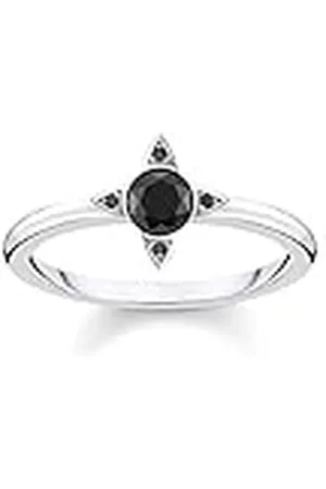 Thomas Sabo Ring Zwarte Stenen Zilver 925 Sterling Zilver TR2268-643-11-56