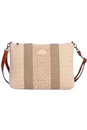 Don Algodon For Time Crossbody, schoudertas voor dames, Susana, beige, 25 x 3 x 20 cm