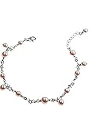ORPHELIA Kinderarmband 925 zilver gerhodineerd, Eén maat, Sterling zilver, Parel