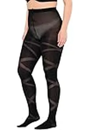 Ulla Popken Dames grote maten grote maten plus size panty, strepen, , 42/44