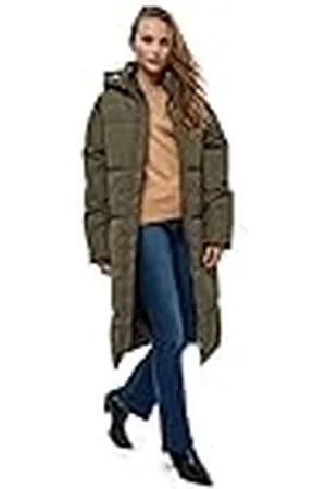 Minus Damen Alexis Lange Pufferjacke 3007 SEA TURTLE GREEN 38