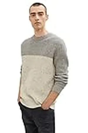 TOM TAILOR Uomini Gebreide trui met kleurblok 1033658, , XL