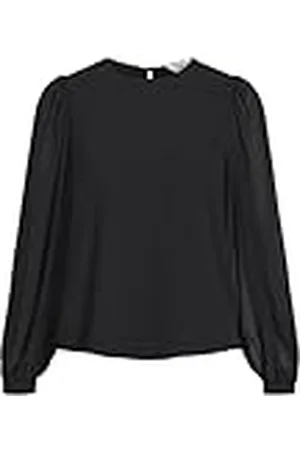 Object Vrouwelijke blouse ballonmouwen, zwart, 34