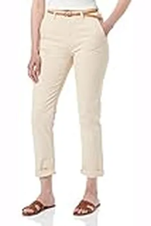 Springfield Chinobroek riem jeans voor dames, Beige/Camel, 32