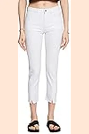 ESPRIT Verkorte stretchjeans met zoomsplitten, , 27W