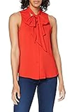 Closet Mouwloze damesblouse met strik, , 34