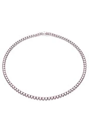 Swarovski Matrix Tennis Ketting, Ronde Slijpvorm, Roze, Rodium Toplaag