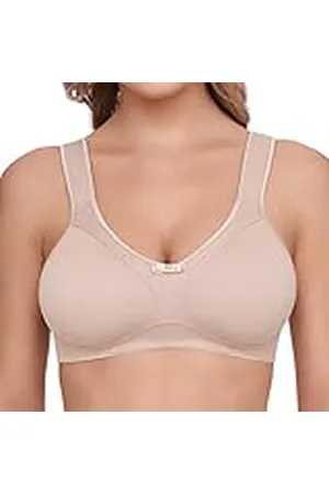 Susa Basics ondersteuningsbeha van katoen, zonder beugel, voor dames, met voorgevormde cups en ontlastingsbandjes, ontlasting van rug, nek, schouders, , 80D