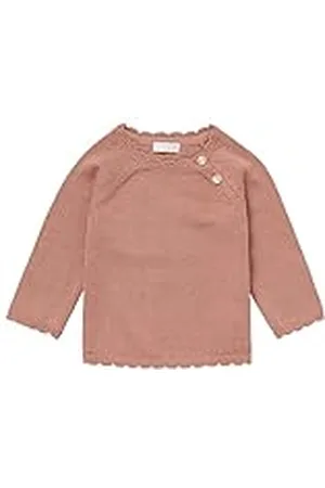 Noppies Baby Luxo trui met lange mouwen voor babymeisjes, Café au lait-P788, 50