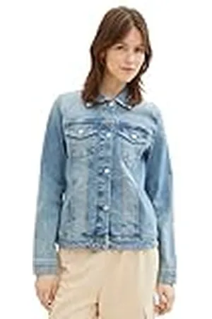 TOM TAILOR Dames 1041103 Jeansjack, 10118-Used Light Stone Blue Denim, M, , M