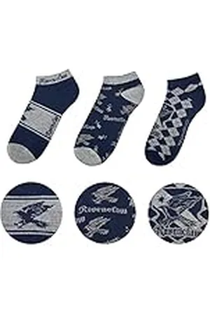 Cinereplicas Harry Potter Ravenclaw enkelsokken (set van 3), officieel gelicentieerd product