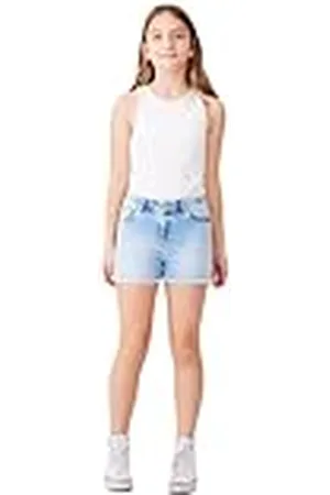 LTB Jeans Shorts voor meisjes Layla G Bermuda Slim Medium Taille met ritssluiting in blauw uit katoenmix - Maat 110 cm, , 110 cm