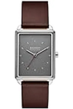 Skagen Heren Analoge Quartz Horloge met Lederen Band SKW6932, , riem