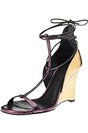 Pinko Block sandaal van reptielfolie voor dames, HW2_goud/paars, 35 EU, , 35 EU