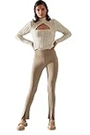 Trendyol Disciptal Gedetailleerde gebreide manchetten leggings, , L